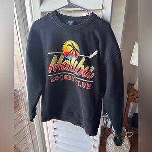 Chase Authentics Black Malibu Hockey Club Crewneck Sweater